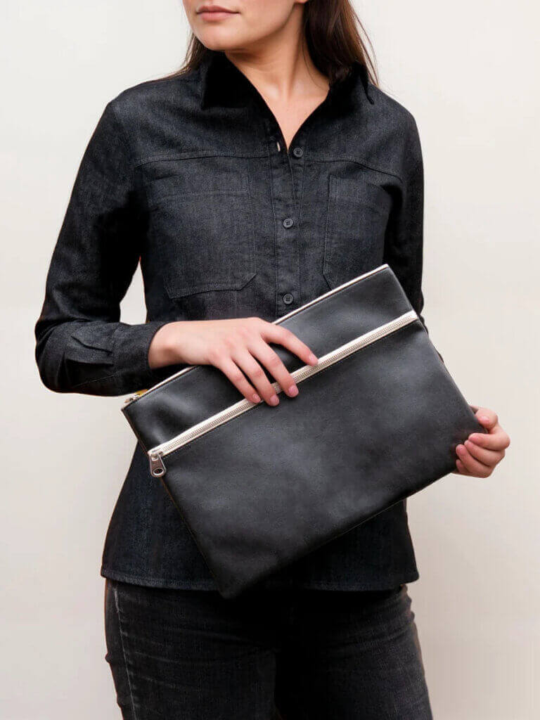 vegan leather handbag